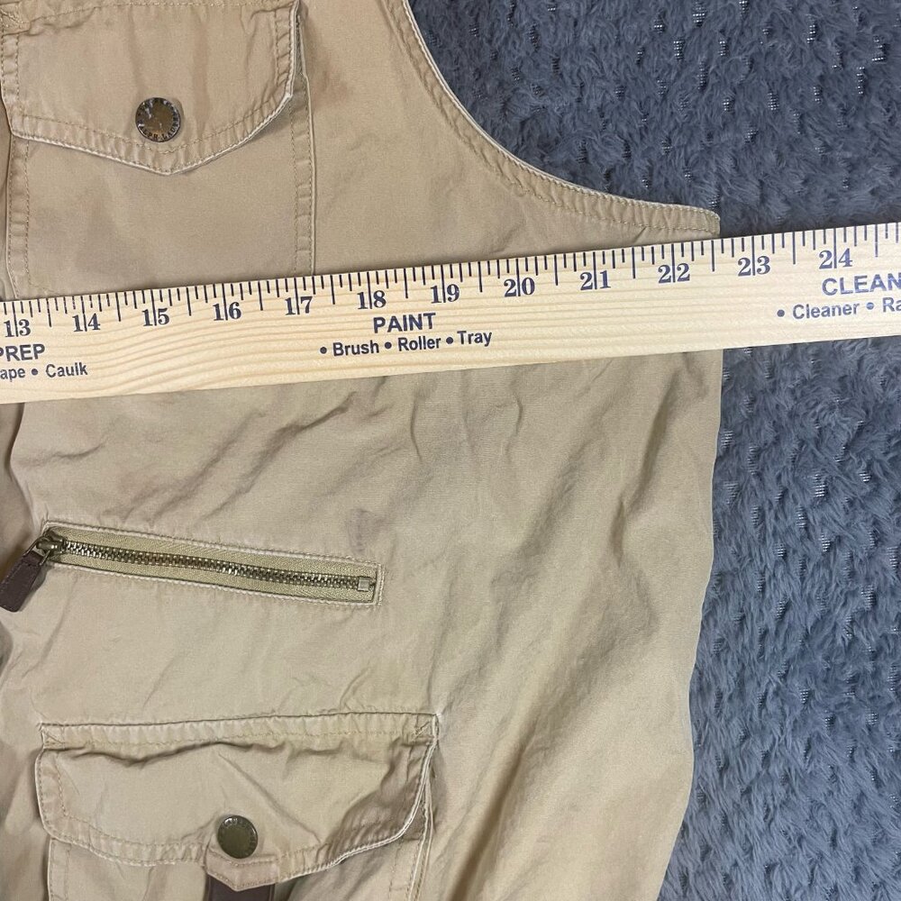 Lauren Ralph Lauren Womens Vest 1X Brown Safari Hunting Fishing Photography Flaw - Picture 6 of 7